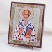 Икона Власий Севастийский на дереве №96 13х16 с двойным тиснением