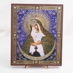 Икона Остробрамская БМ на дереве №105 17х21 с двойным тиснением