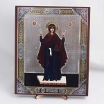 Икона Нерушимая Стена БМ на дереве №14 17x21 с двойным тиснением