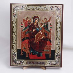 Икона Всецарица БМ на дереве №16 17x21 с двойным тиснением
