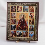 Икона Иоанн Кронштадтский на дереве №79 17х21 с двойным тиснением