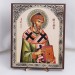 Икона Спиридон Тримифунтский на дереве №89 17х21 с двойным тиснением