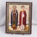 Икона Петр и Феврония на дереве №94 17х21 с двойным тиснением