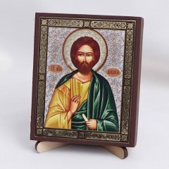 Икона Андрей Первозванный на дереве №22 9х11 с двойным тиснением