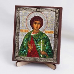 Икона Вонифатий на дереве №41 9х11 с двойным тиснением