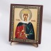 Икона Екатерина на дереве №58 9х11 с двойным тиснением
