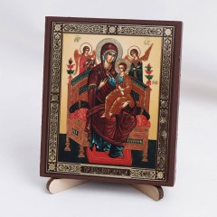 Икона Всецарица БМ на дереве №61 9х11 с двойным тиснением