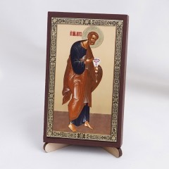 Икона Петр апостол на дереве №63 7.5х12.5 с двойным тиснением