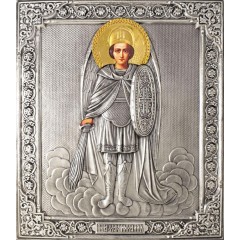 Икона Святого Архангела Михаила в посеребренной ризе (окладе), Р-230 Икона Святого Архангела Михаила в посеребренной ризе (окладе), Р-230
