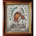 Икона Божией Матери "Казанская" в посеребренной ризе (окладе), Р-214.КС