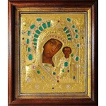 Икона Божией Матери "Казанская" в посеребренной ризе (окладе), Р-214.КЗ