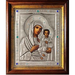 Икона Божией Матери "Иверская" в посеребренной ризе (окладе), Р-224.2К