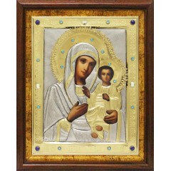 Икона Божией Матери "Иверская" в посеребренной ризе (окладе), Р-224.7К