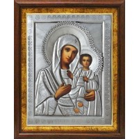Икона Божией Матери "Иверская" в посеребренной ризе (окладе), Р-224К
