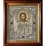 Господь Вседержитель в посеребренной ризе (окладе), Р-313.6К