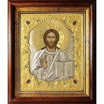 Господь Вседержитель в посеребренной ризе (окладе), Р-313.7К