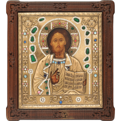 Икона Господа Вседержителя в медной ризе (окладе), Р-314.М Икона Господа Вседержителя в медной ризе (окладе), Р-314.М