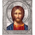 Господь Вседержитель в посеребренной ризе (окладе), Р-70