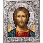 Господь Вседержитель в посеребренной ризе (окладе), Р-70.1
