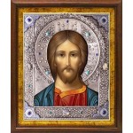 Господь Вседержитель в посеребренной ризе (окладе), Р-70.6К