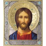 Господь Вседержитель в посеребренной ризе (окладе), Р-70.7