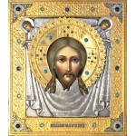 Спас Нерукотворный в посеребренной ризе (окладе), Р-80.7 (2)