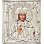Господь Вседержитель в посеребренной ризе (окладе), Р-82.2