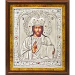 Господь Вседержитель в посеребренной ризе (окладе), Р-82.2К