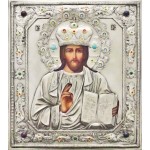 Господь Вседержитель в посеребренной ризе (окладе), Р-82.6