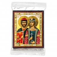 Икона 6х9 Борис и Глеб 4