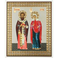 Икона 30х40 Киприан и Иустина, оргалит