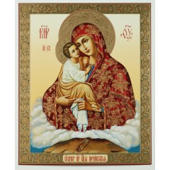 Икона 30х40 Почаевская БМ 01, оргалит Икона 30х40 Почаевская БМ 01, оргалит