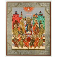 Икона 30х40 Сошествие Святого Духа, оргалит