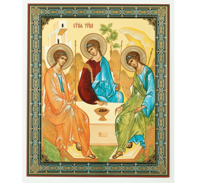 Икона 30х40 Троица (Рублевская) 3, оргалит