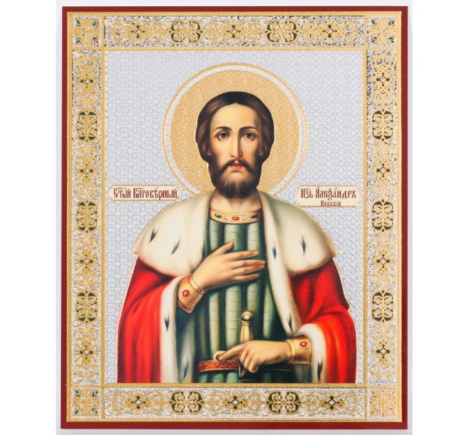 Икона 11х13 Александр Невский, оргалит