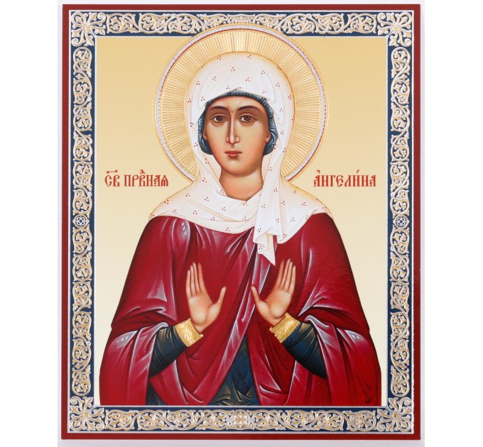 Икона 11х13 Ангелина Сербская, прав. (2), оргалит