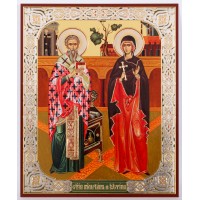 Икона 11х13 Киприан и Иустина 4, оргалит