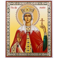 Икона 11х13 Людмила Чешская, княгиня, мц. (3), оргалит Икона 11х13 Людмила Чешская, княгиня, мц. (3), оргалит