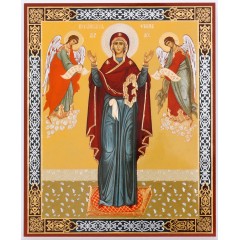 Икона 11х13 Нерушимая Стена (с предстоящими), оргалит Икона 11х13 Нерушимая Стена (с предстоящими), оргалит