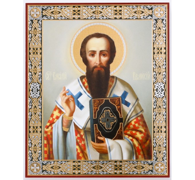 Икона 11х13 Василий Великий, оргалит