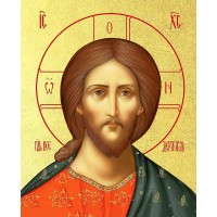Икона Спасителя и Господа Иисуса Христа с золочением поталью, 02С6-УЛ