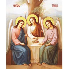Икона "Святая Троица" с золочением поталью, 02Т2-УЛ