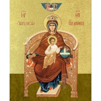 Икона  БМ "Державная" с золочением поталью, 03016-УЛ