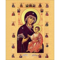 Икона  БМ "Иверская" с золочением поталью, 03031-УЛ