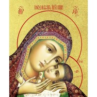Икона  БМ "Корсунская" с золочением поталью, 03038-УЛ