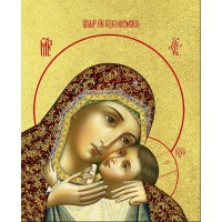 Икона  БМ "Корсунская" с золочением поталью, 03039-УЛ