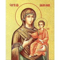 Икона  БМ "Дарование молитвы" с золочением поталью, 03Д2-УЛ