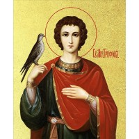 Икона "Трифон", св. мч., с золочением поталью, 09110-УЛ