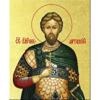 Икона "Артемий", с золочением поталью, 09А8-УЛ