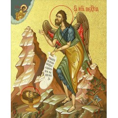 Икона "Иоанн", св. Предтеча и Креститель Господень, с золочением поталью, 09И12-УЛ
